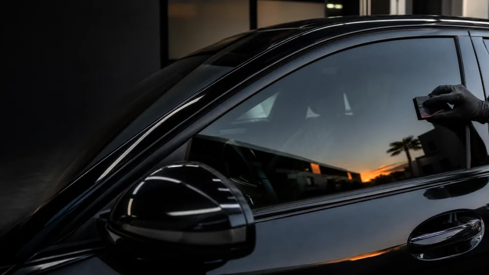 Professionally installed automotive window tint on a vehicle in San Diego
