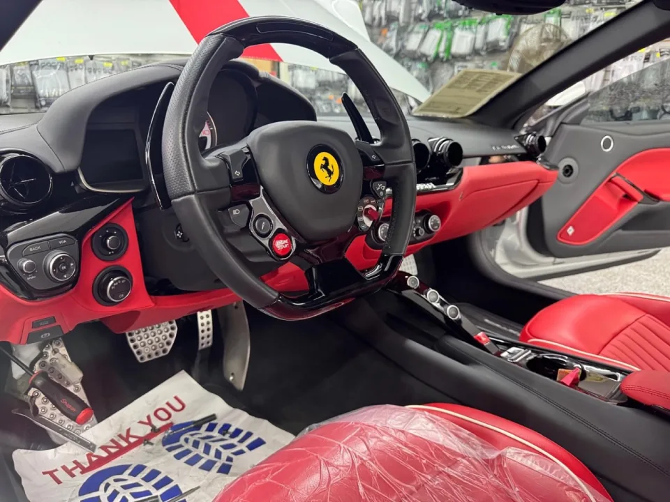 Steering column and lower dash panels being worked on at Conexion